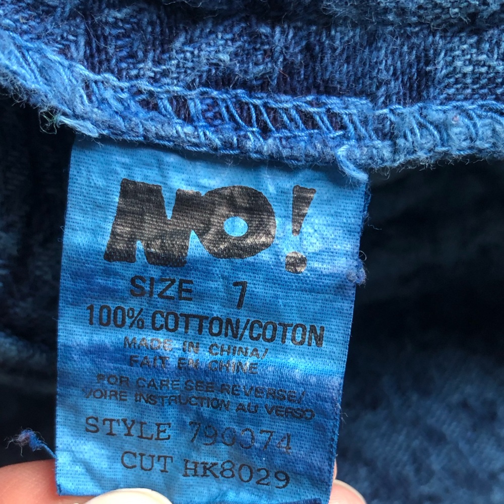 NO! The Jeans Revolt Vintage High Waist Foldover Wing Textured Denim Jeans - Picture 6 of 7